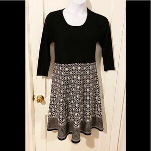 Sandra Darren Fit and Flare Sweater Dress